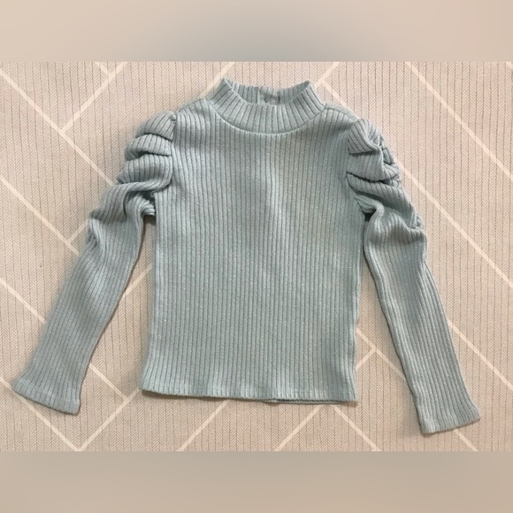 Janie and Jack Other - Janie and Jack ribbed puff sleeve top girl's size 3